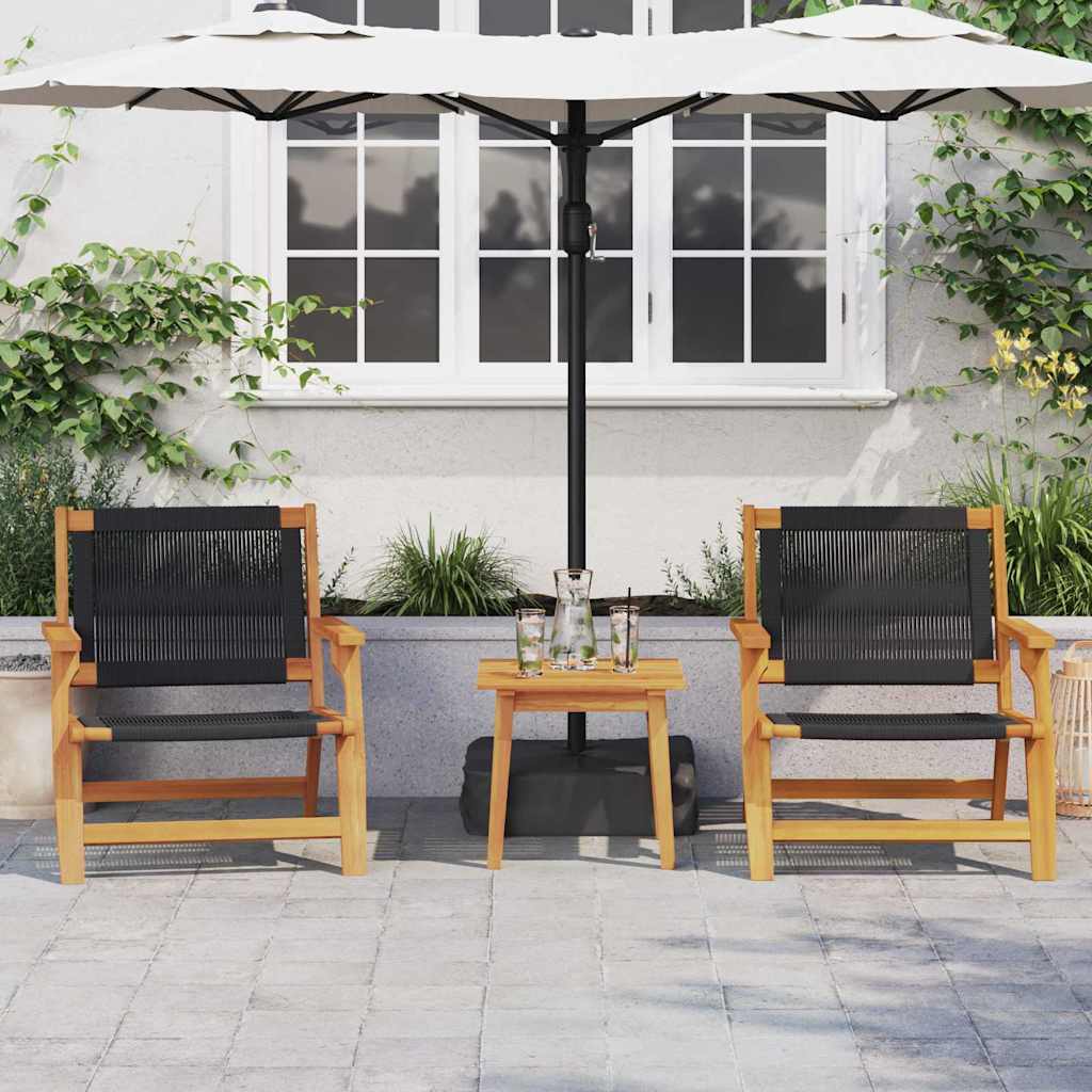 vidaXL Σετ Εξωτερικής Τραπέζης Καφέ Στερεό Ξύλο Ακακίας