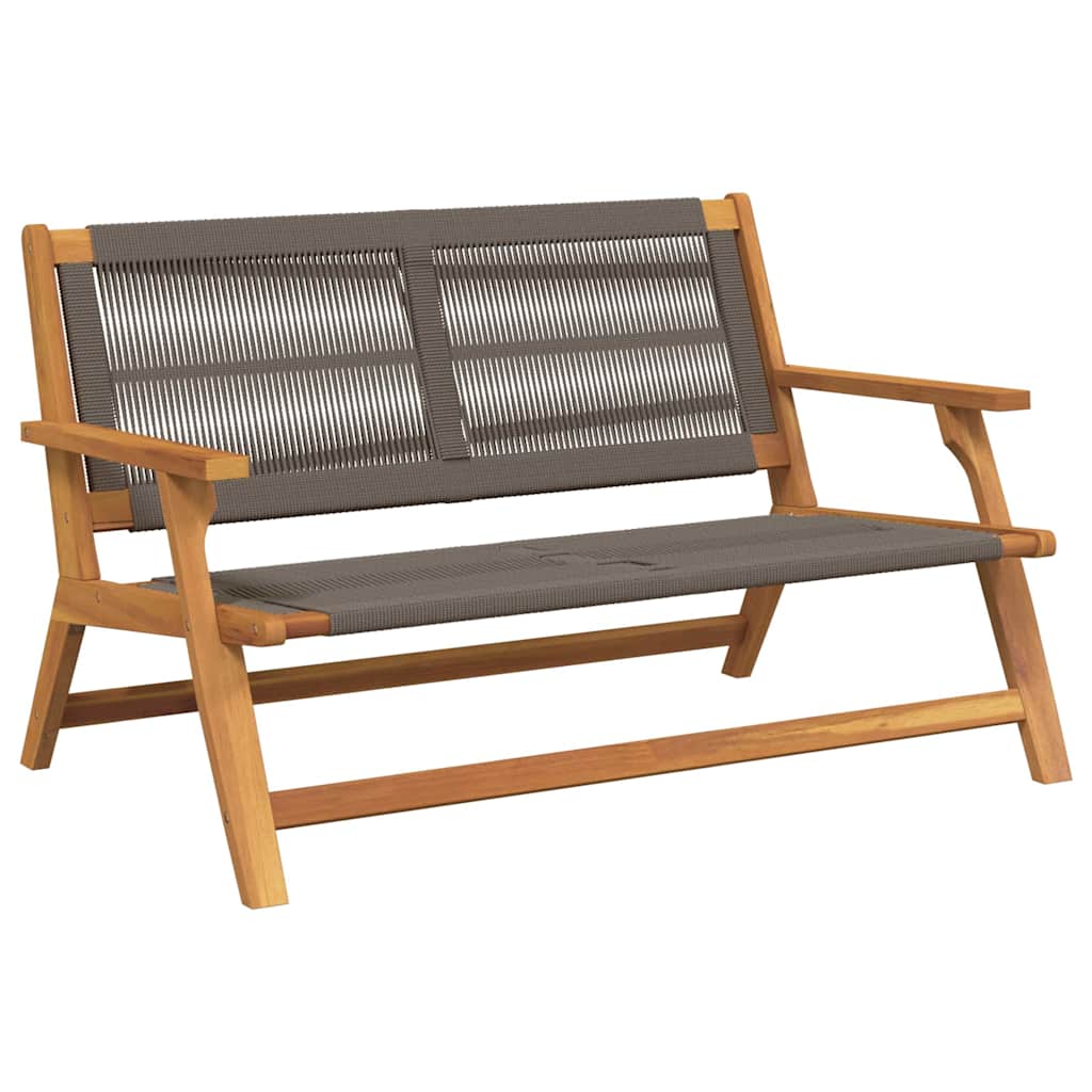 vidaXL πάγκος κήπου γκρι 76x122x73 εκ. μασίφ ξύλο ακακίας