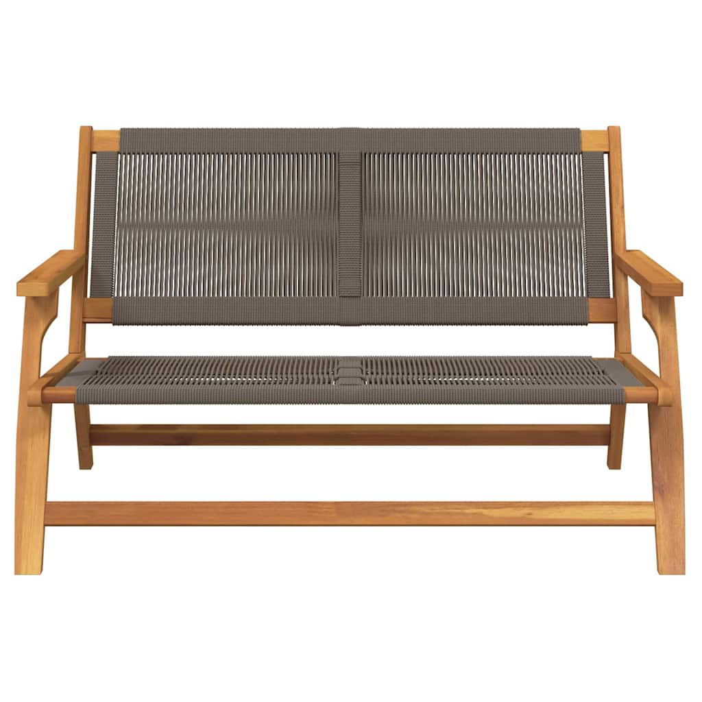 vidaXL πάγκος κήπου γκρι 76x122x73 εκ. μασίφ ξύλο ακακίας
