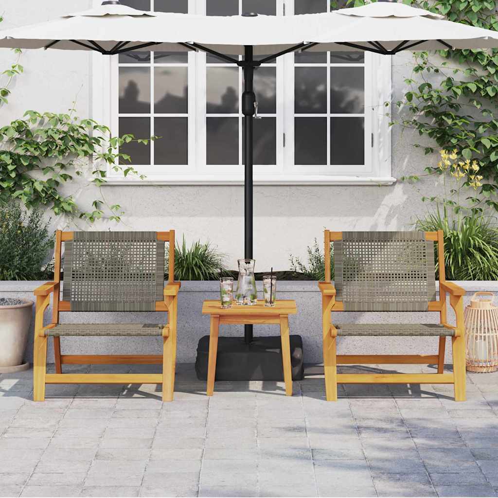 vidaXL Εξωτερικά Έπιπλα 2 pcs Γκρι 67 x 78 x 73 εκ.