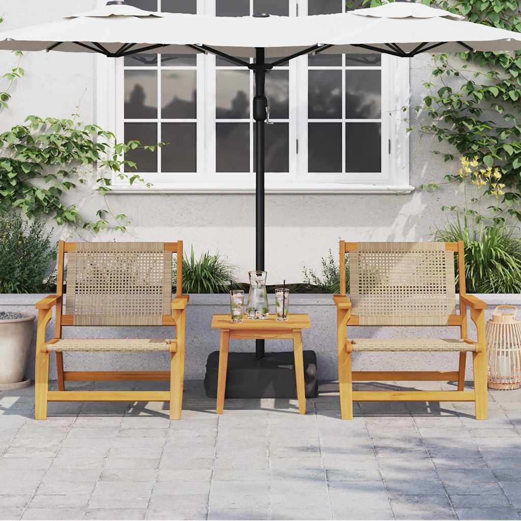 vidaXL Εξωτερικά Έπιπλα 2 pcs Μπεζ 67 x 78 x 73 εκ.