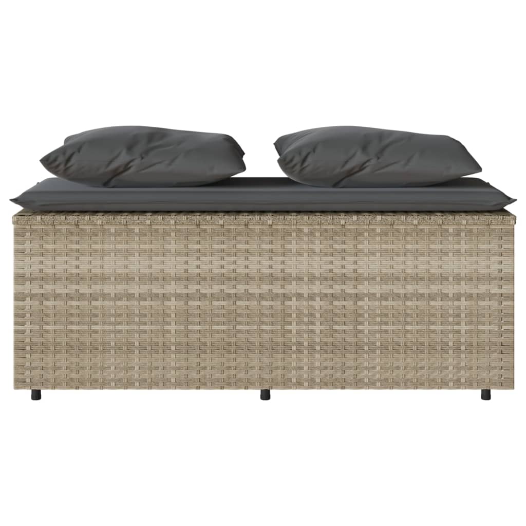 vidaXL Σετ Τραπεζαρίας Κήπου 3 τεμ. Αν. Γκρι Συνθ. Ρατάν με Μαξιλάρια