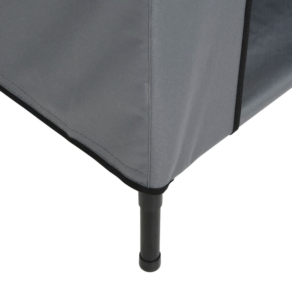 vidaXL Σπιτάκι Σκύλου Αν. Γκρι από Ύφασμα Oxford και Ατσάλι