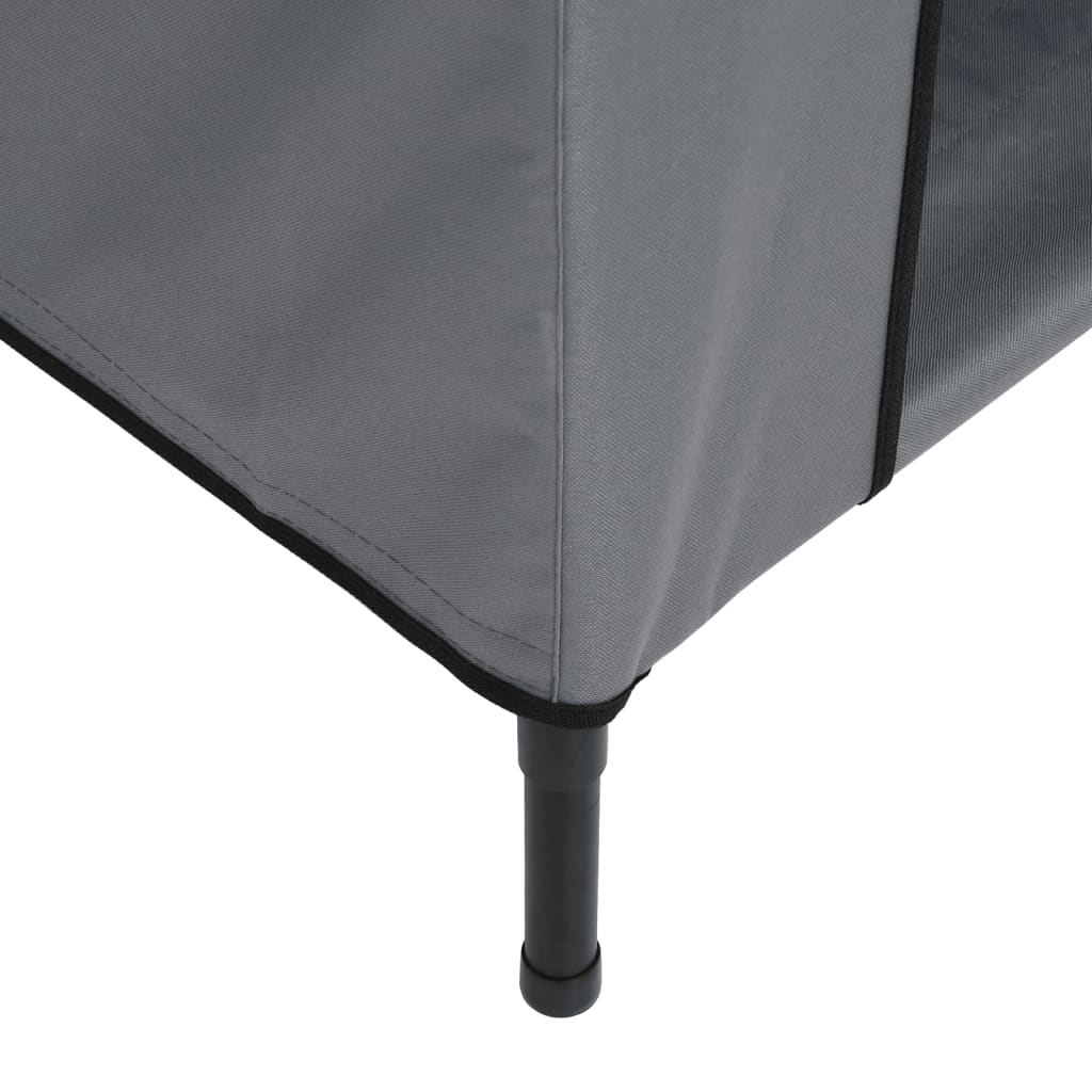 vidaXL Σπιτάκι Σκύλου Αν. Γκρι από Ύφασμα Oxford και Ατσάλι