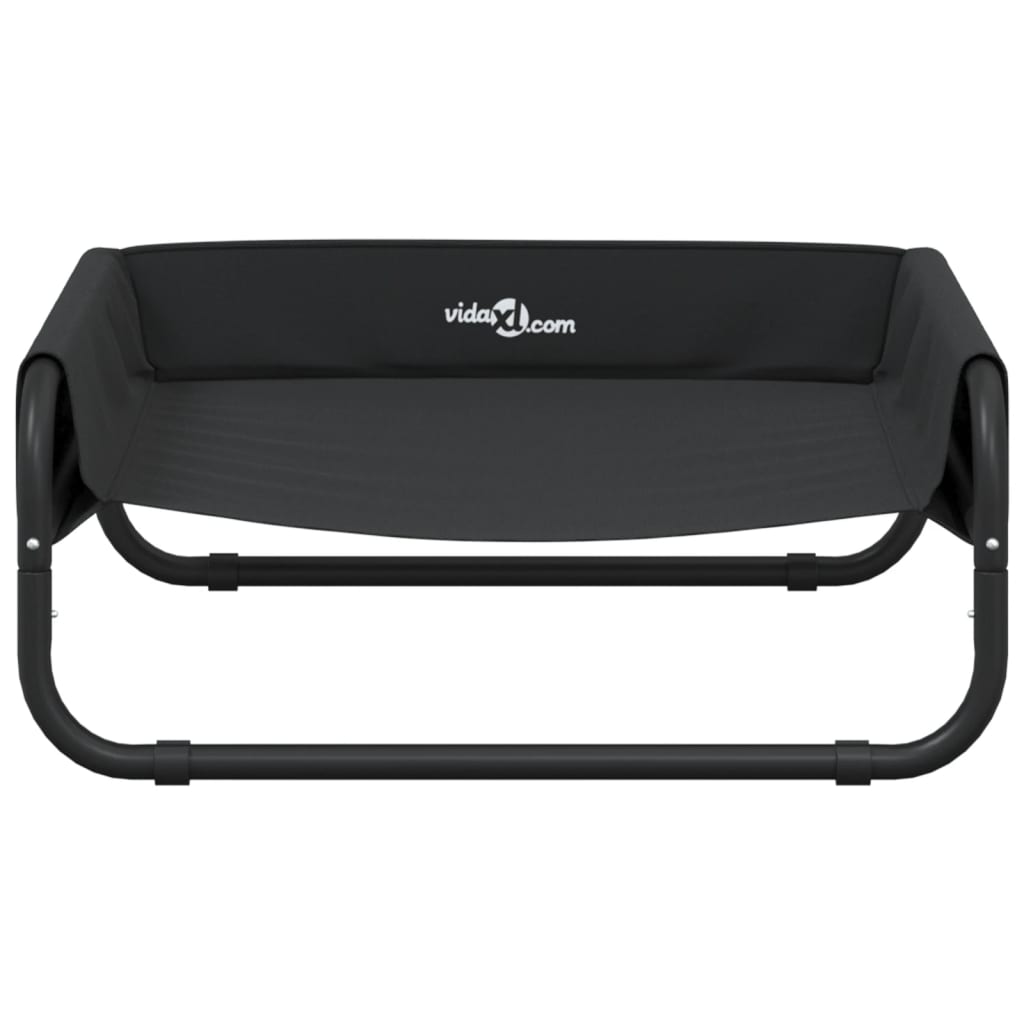 vidaXL Κρεβάτι Σκύλου Υπερυψωμένο Ανθρακί από Ύφασμα Oxford και Ατσάλι