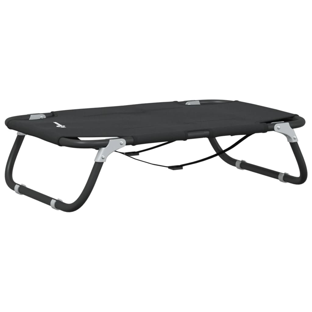 vidaXL Κρεβάτι Σκύλου Πτυσσόμενο Ανθρακί Ύφασμα Oxford και Ατσάλι