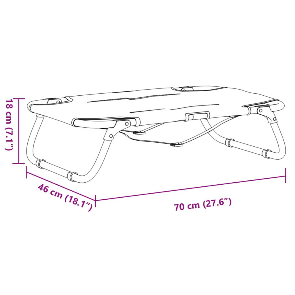 vidaXL Κρεβάτι Σκύλου Πτυσσόμενο Ανθρακί Ύφασμα Oxford και Ατσάλι
