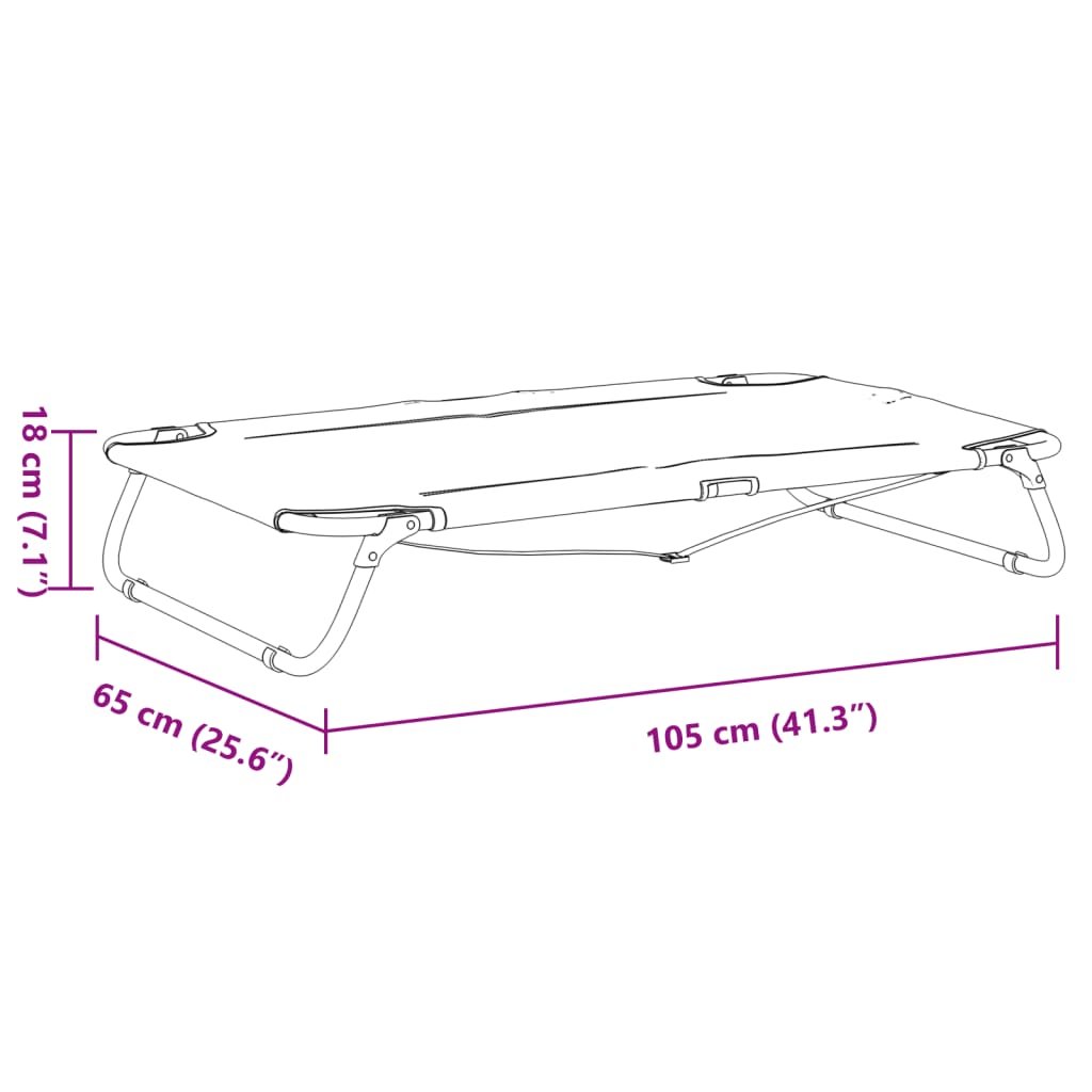 vidaXL Κρεβάτι Σκύλου Πτυσσόμενο Ανθρακί Ύφασμα Oxford και Ατσάλι