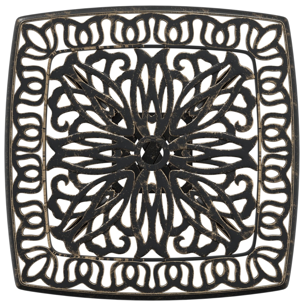 vidaXL Τραπέζι Κήπου Μπρονζέ 53 x 53 x 53 εκ. από Χυτό Αλουμίνιο