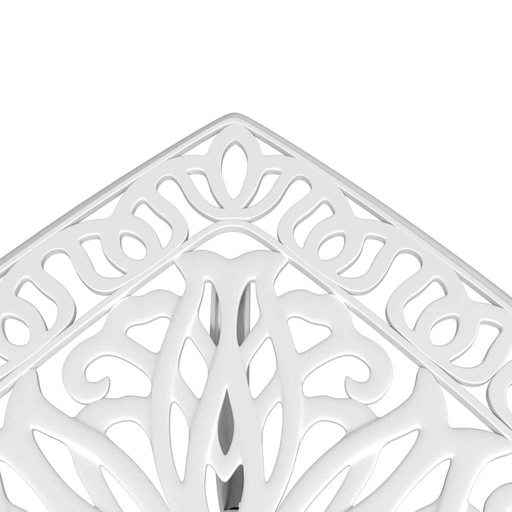 vidaXL Τραπέζι Κήπου Λευκό 53 x 53 x 53 εκ. από Χυτό Αλουμίνιο