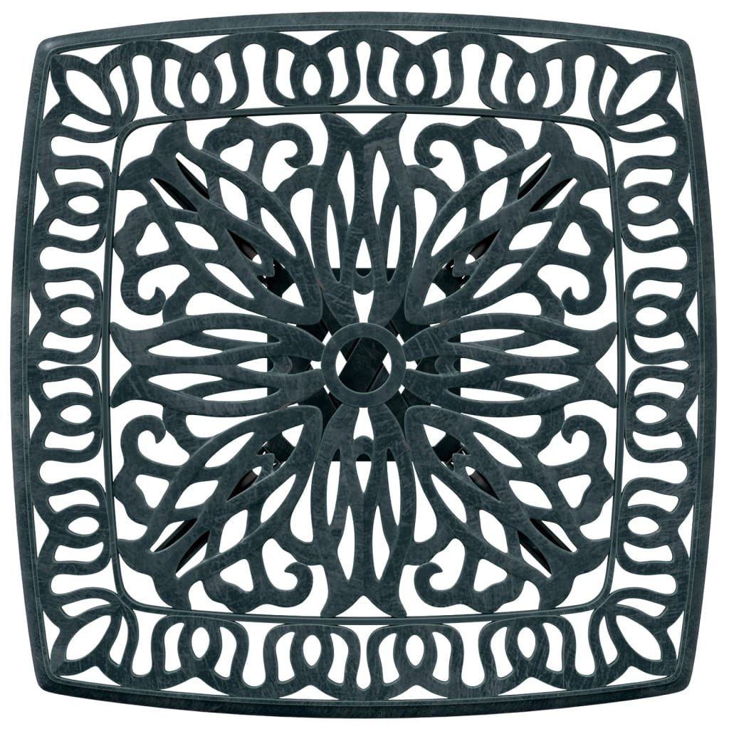 vidaXL Τραπέζι Κήπου Πράσινο 53 x 53 x 53 εκ. από Χυτό Αλουμίνιο