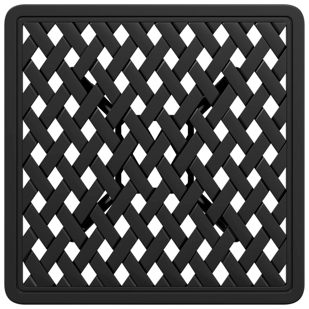 vidaXL Τραπέζι Κήπου Μαύρο 53 x 53 x 53 εκ. από Χυτό Αλουμίνιο