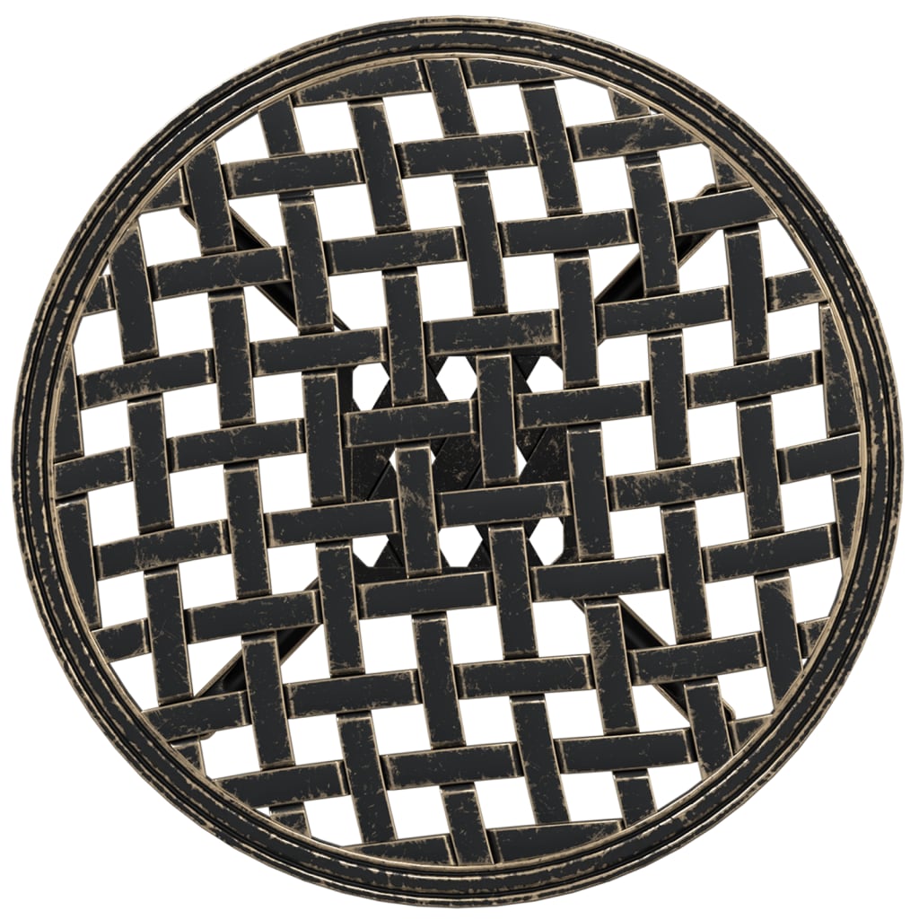 vidaXL Τραπέζι Κήπου Μπρονζέ Ø48x53 εκ. από Χυτό Αλουμίνιο