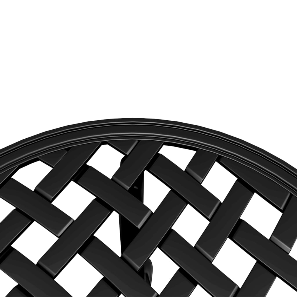 vidaXL Τραπέζι Κήπου Μαύρο Ø48x53 εκ. από Χυτό Αλουμίνιο