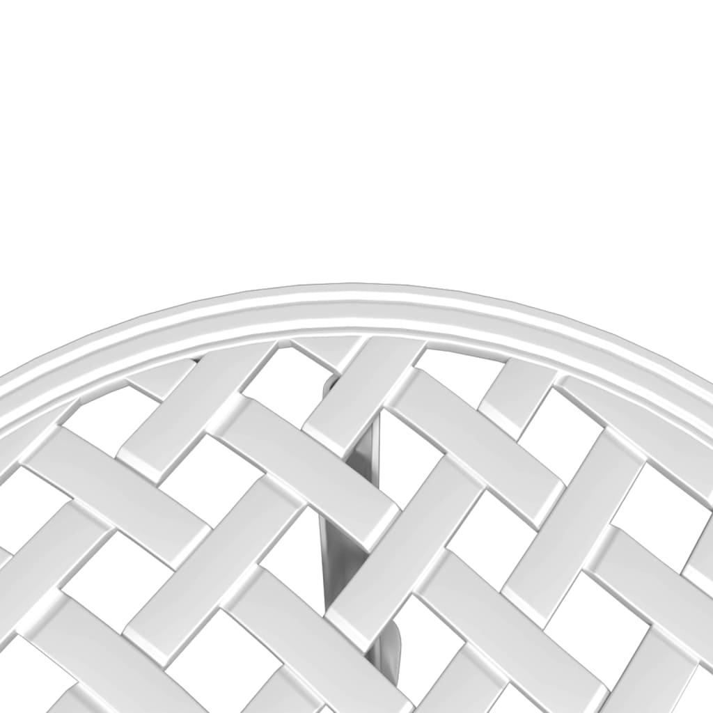 vidaXL Τραπέζι Κήπου Λευκό Ø48x53 εκ. από Χυτό Αλουμίνιο