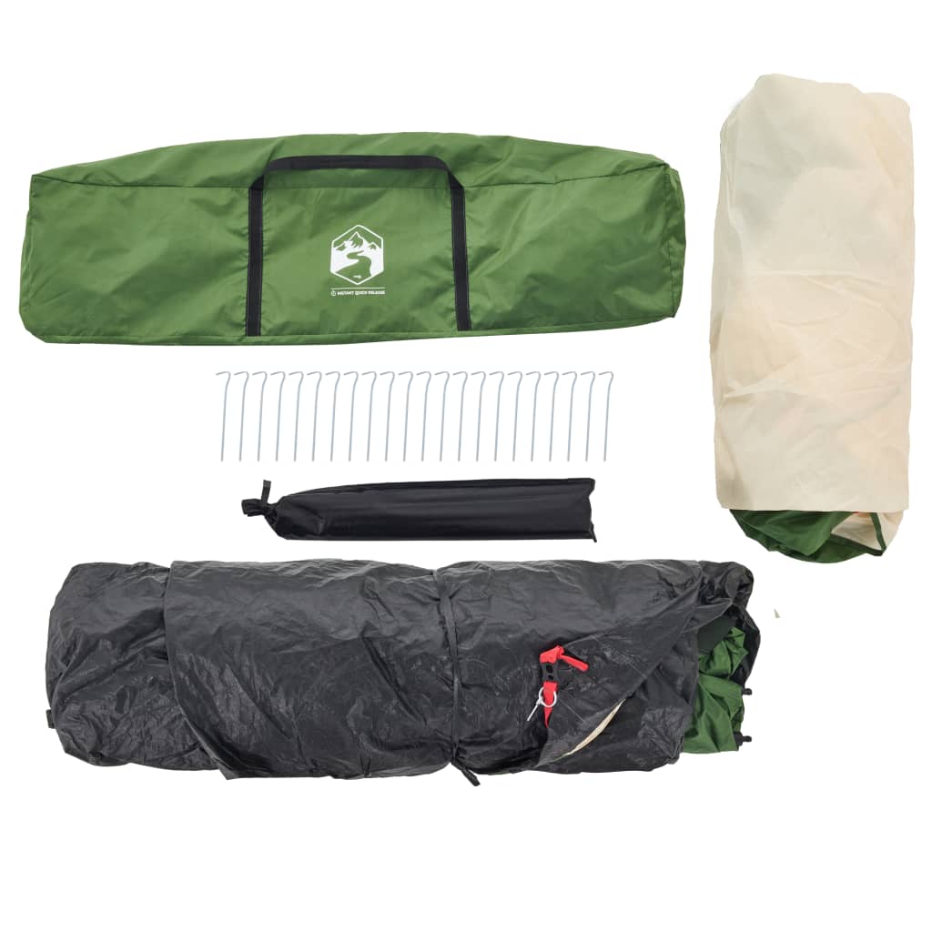 vidaXL Σκηνή Οικογενειακή με Αυλή 9 Ατ. Γρήγ. Απελευθέρωση Αν. Πράσινη