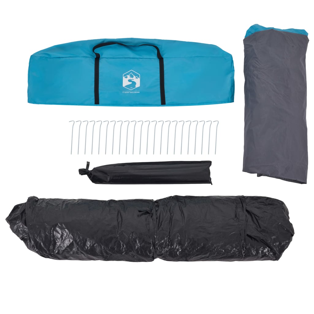 vidaXL Σκηνή Οικογενειακή με Αυλή 9 Ατ. Γρήγ. Απελευθέρωση Αν. Μπλε