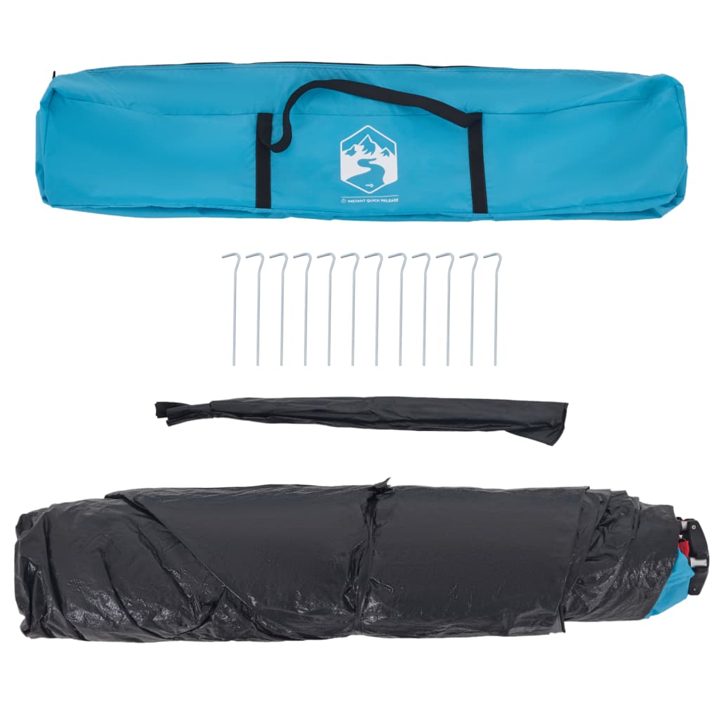 vidaXL Σκηνή Κάμπινγκ με Καμπίνα 4 Ατόμων Ταχείας Απελ. Μπλε