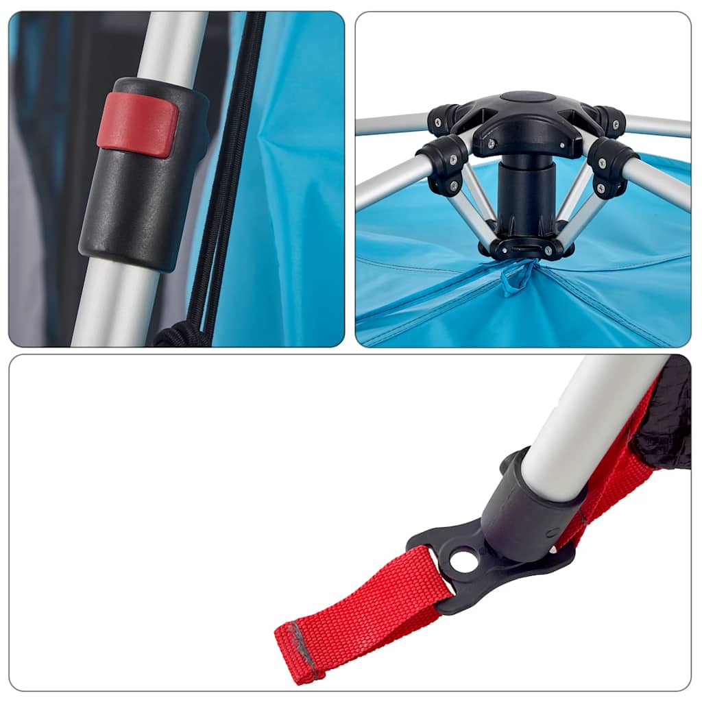 vidaXL Σκηνή Οικογενειακή με Θόλο 6 Ατόμων Ταχ. Απελευθέρωσης Μπλε