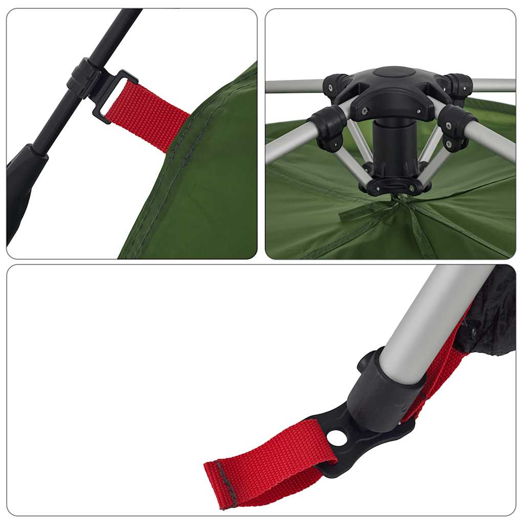 vidaXL Σκηνή Οικογενειακή με Θόλο 8 Ατόμων Ταχ. Απελευθέρωσης Πράσινη