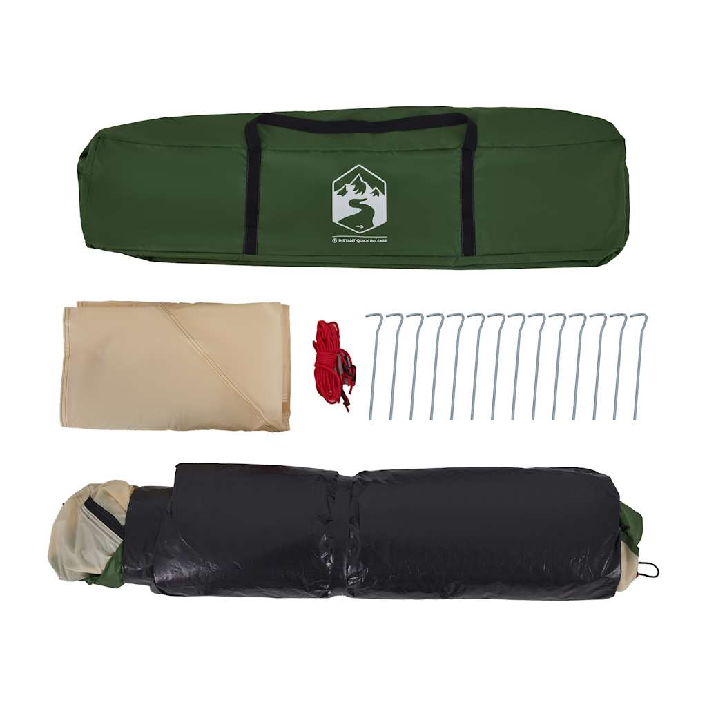 vidaXL Σκηνή Κάμπινγκ με Θόλο 4 Ατόμων Ταχείας Απελευθέρωσης Πράσινη