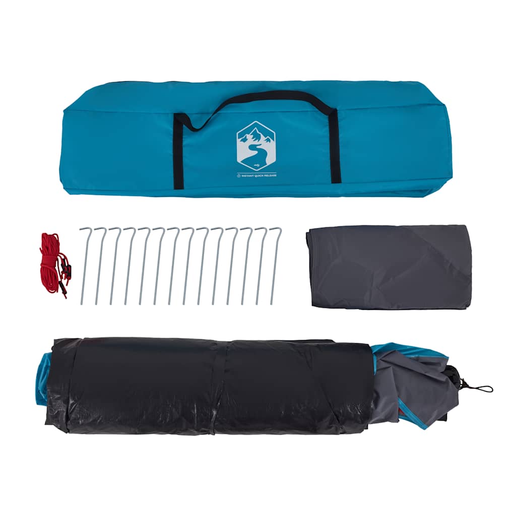 vidaXL Σκηνή Κάμπινγκ με Θόλο 4 Ατόμων Ταχείας Απελευθέρωσης Μπλε