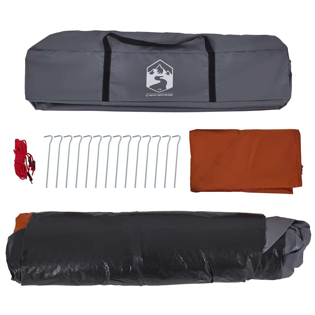 vidaXL Σκηνή Κάμπινγκ με Θόλο 4 Ατ. Ταχείας Απελευθέρωσης Γκρι/Πράσινο