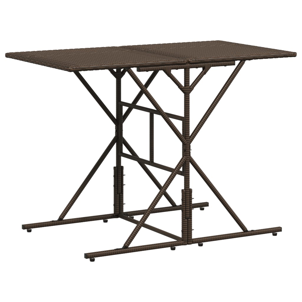 vidaXL Σετ Τραπεζαρίας Κήπου 7 τεμ. Καφέ Συνθετικό Ρατάν με Μαξιλάρια