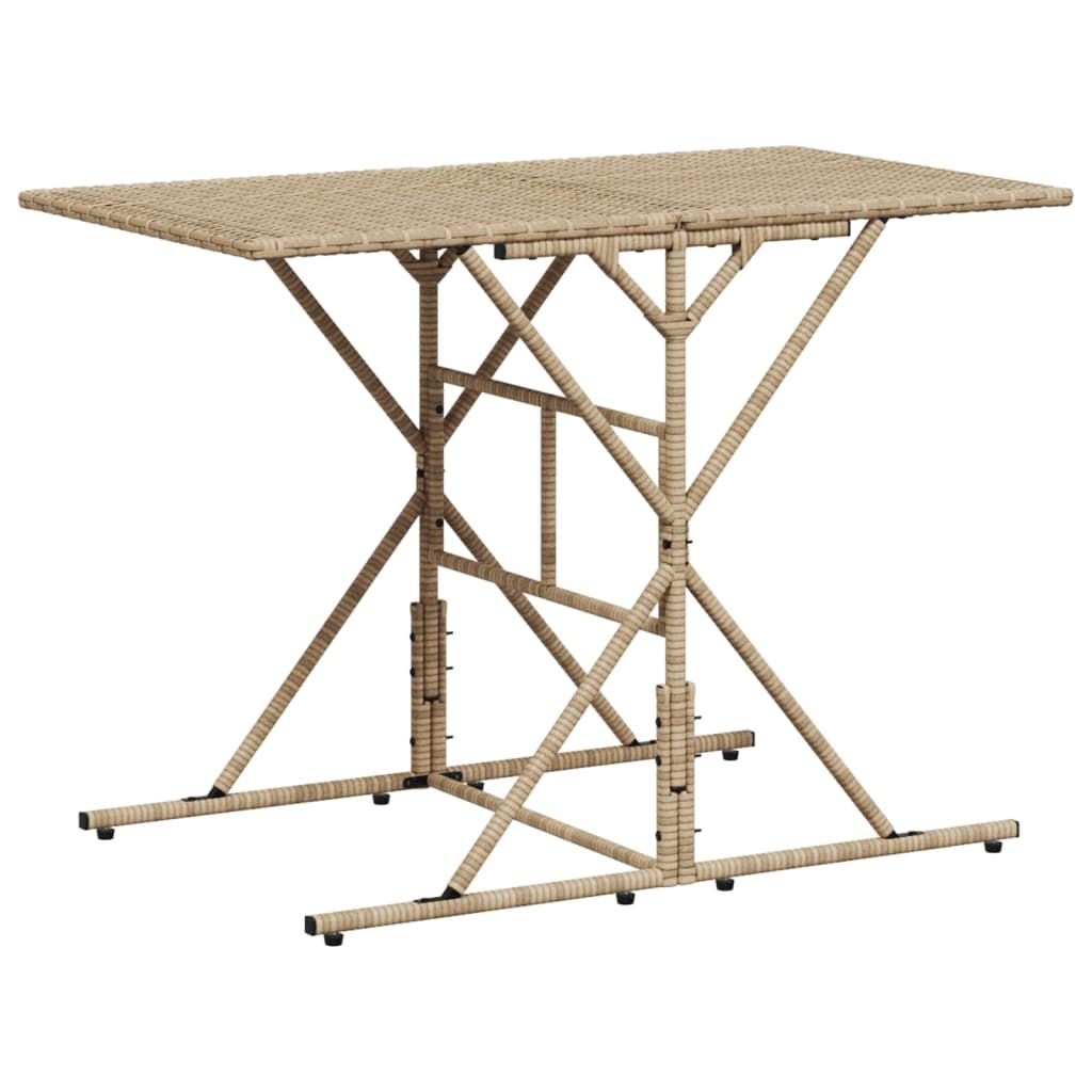 vidaXL Σετ Τραπεζαρίας Κήπου 7 τεμ. Μπεζ Συνθετικό Ρατάν με Μαξιλάρια