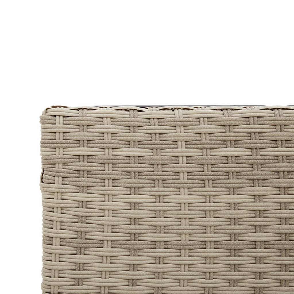 vidaXL Καναπές Κήπου Γωνιακός Αν. Γκρι Συνθ. Ρατάν Τραπέζι + Μαξιλάρια