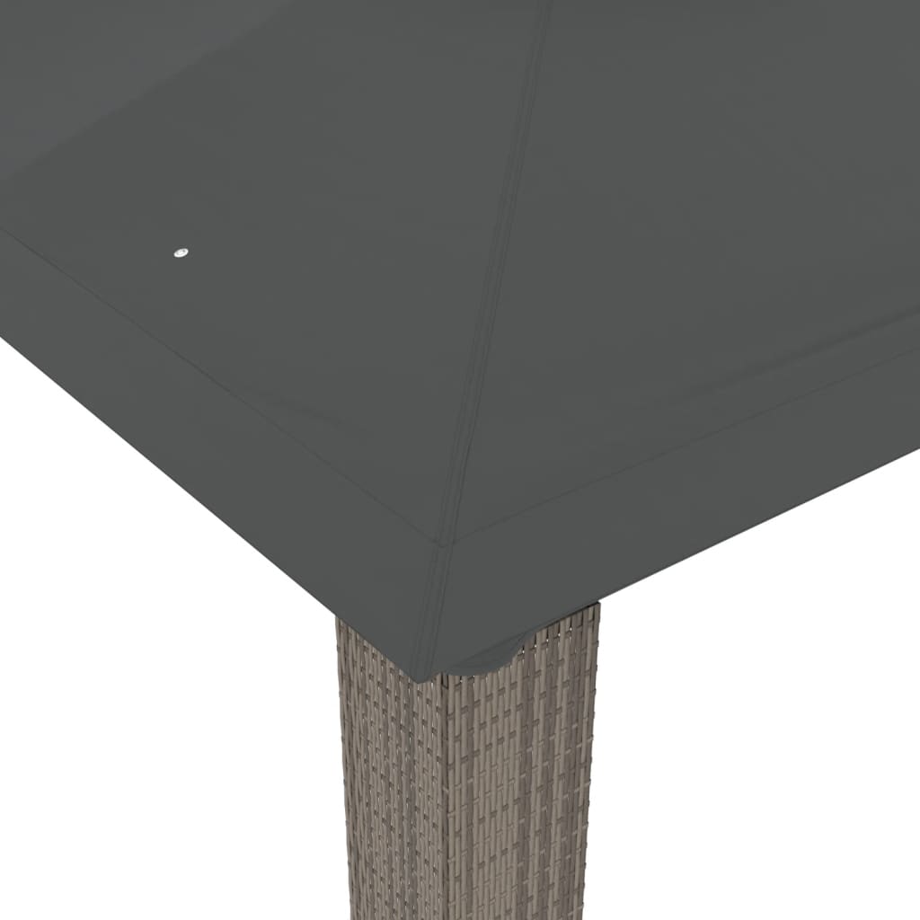 vidaXL Κιόσκι με Διπλή Οροφή Ανθρακί 3,94x2,96 μ. Ατσάλινο