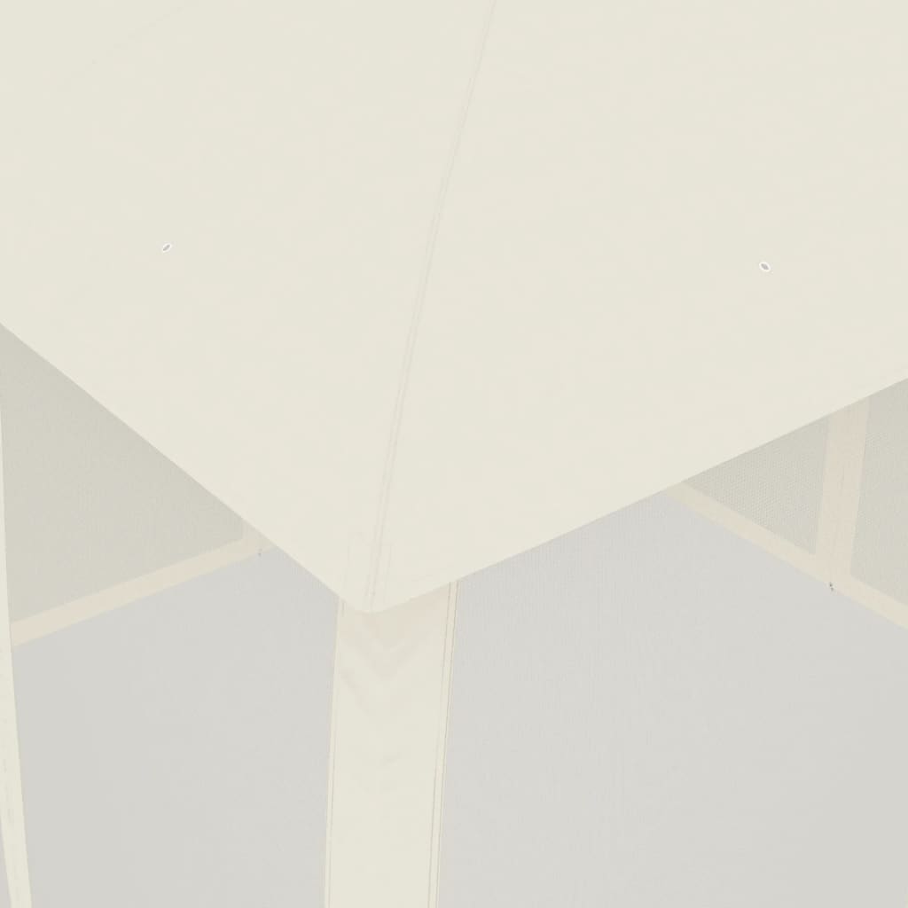 vidaXL Κιόσκι με Διπλούς Τοίχους/Δίχτυ Κρεμ 2,93x2,93 μ. από Ατσάλι