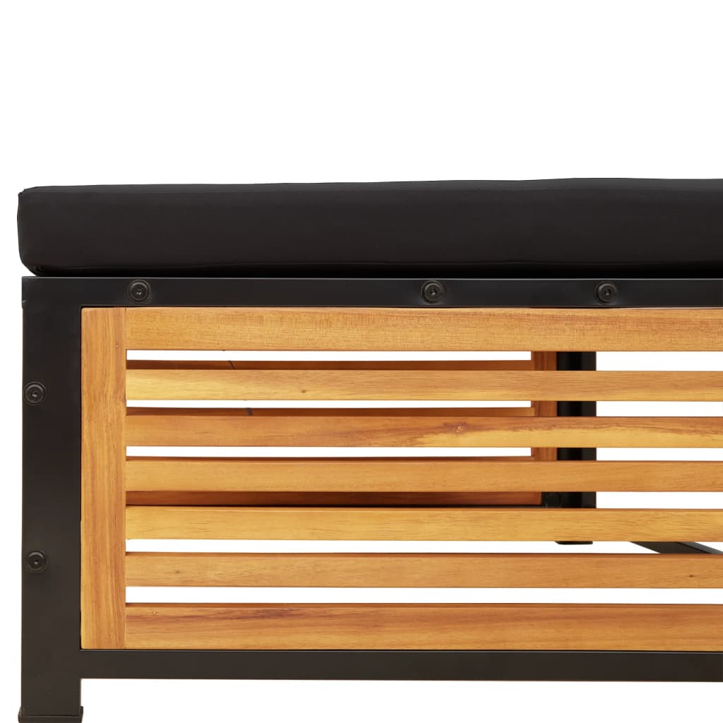 vidaXL Τραπέζι Κήπου με Σκαμπό από Μασίφ Ξύλο Ακακίας