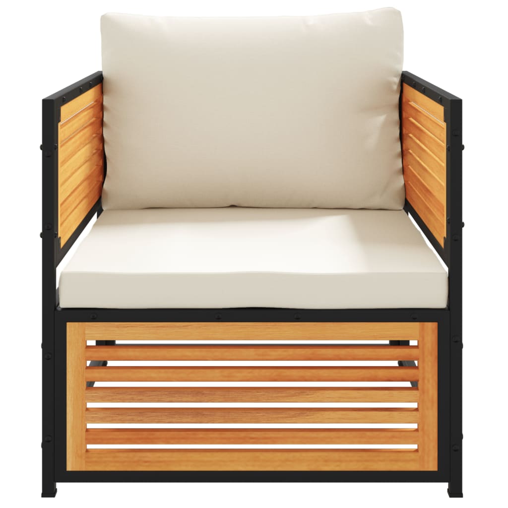 vidaXL Καρέκλα Κήπου από Μασίφ Ξύλο Ακακίας με Μαξιλάρια