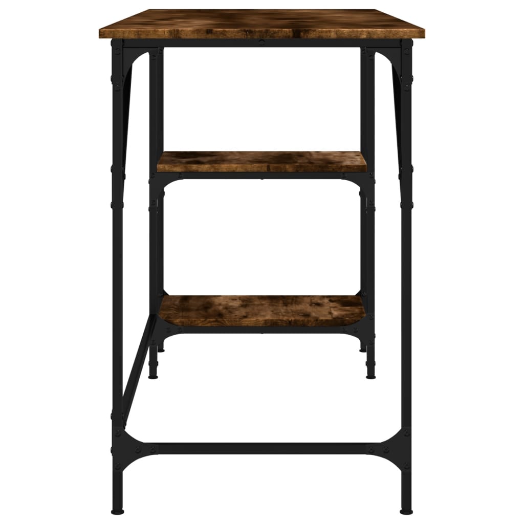 vidaXL Γραφείο Καπνιστή Δρυς 120x50x75 εκ Μέταλλο & Επεξεργασμένο Ξύλο