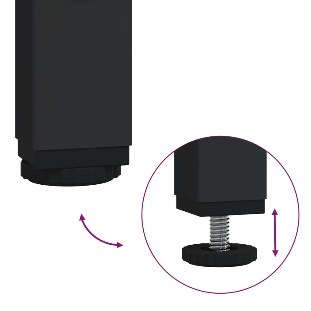 vidaXL Γραφείο Μαύρο 140 x 50 x 75 εκ. Μέταλλο & Επεξεργασμένο Ξύλο