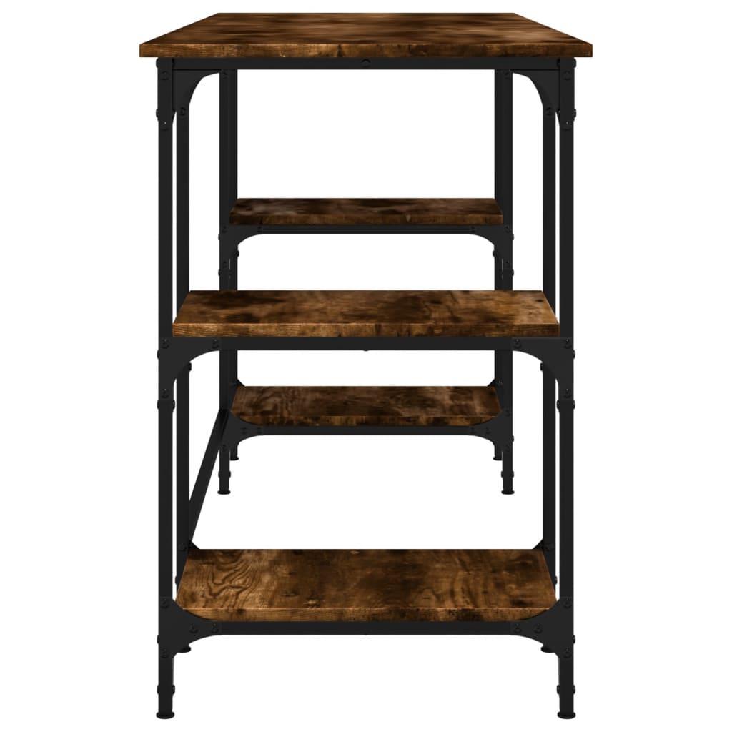 vidaXL Γραφείο Καπνιστή Δρυς 140x50x75 εκ. Μέταλλο/Επεξεργασμένο Ξύλο