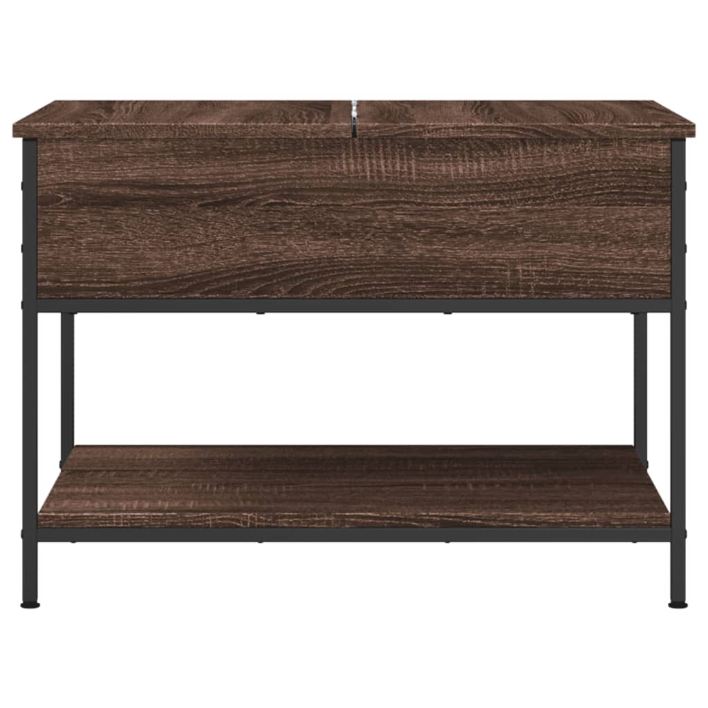 vidaXL Τραπεζάκι Σαλονιού Καφέ Δρυς 70x50x50 εκ. Επεξ. Ξύλο/Μέταλλο