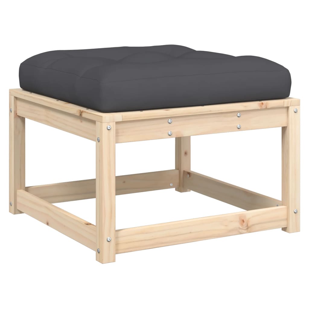 vidaXL Καναπές Κήπου Σετ 6 Τεμαχίων από Μασίφ Ξύλο Πεύκου με Μαξιλάρια