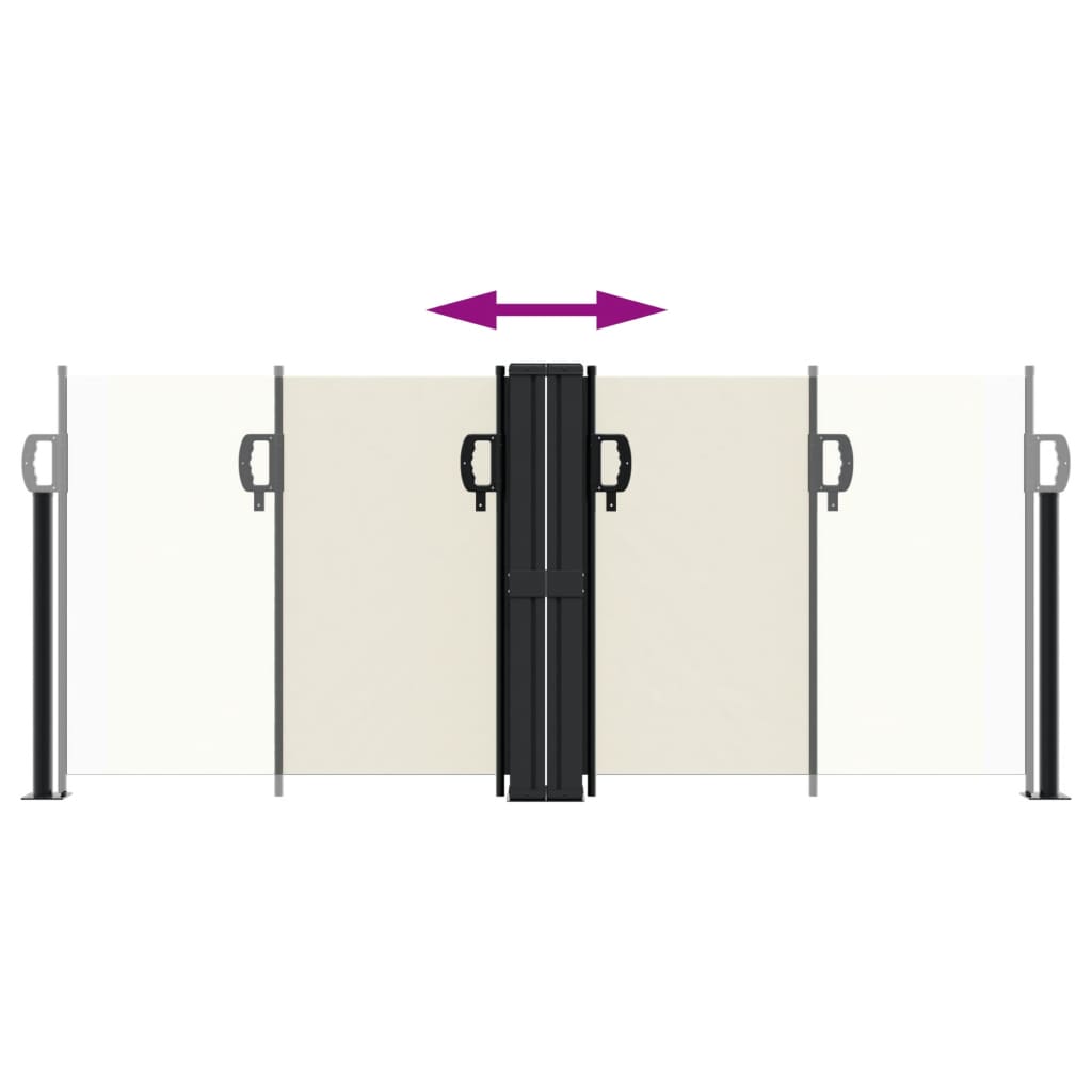 vidaXL Σκίαστρο Πλαϊνό Συρόμενο Κρεμ 100 x 600 εκ.