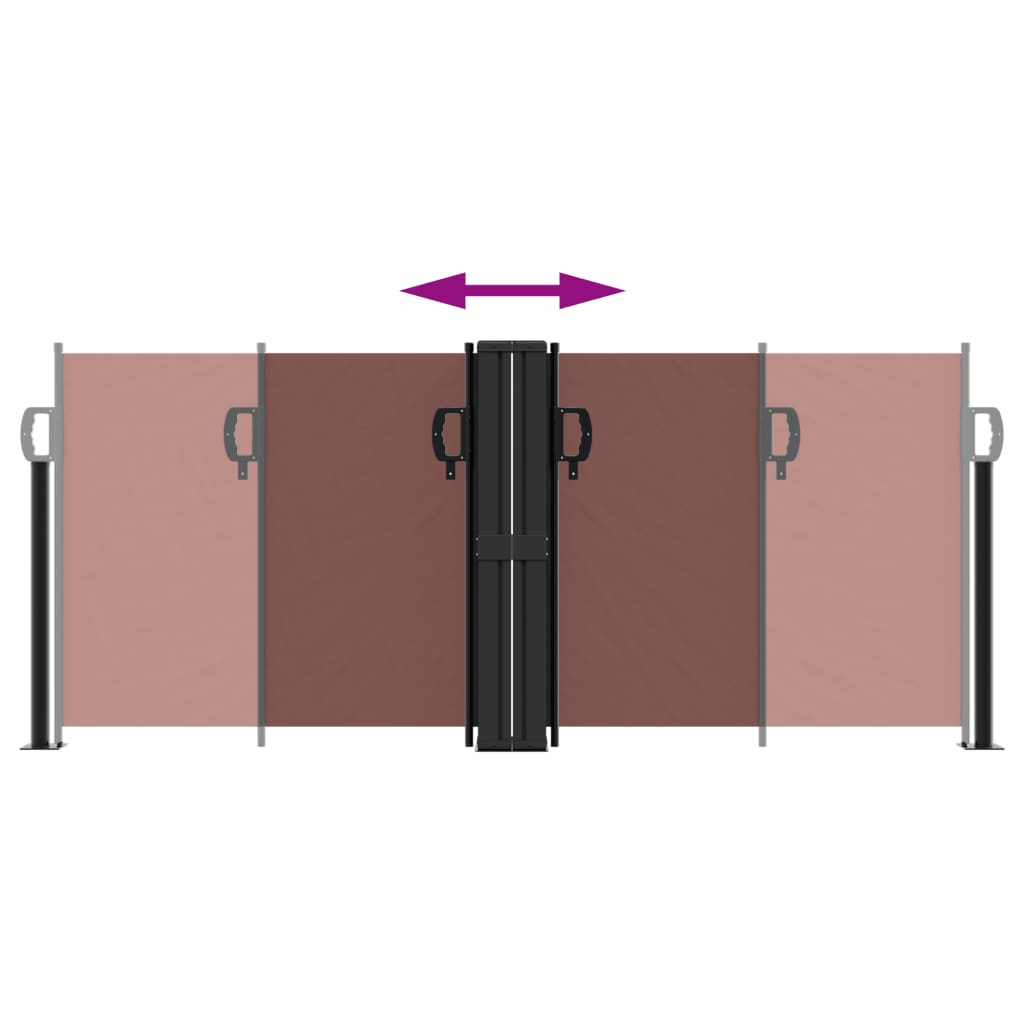 vidaXL Σκίαστρο Πλαϊνό Συρόμενο Καφέ 100 x 600 εκ.