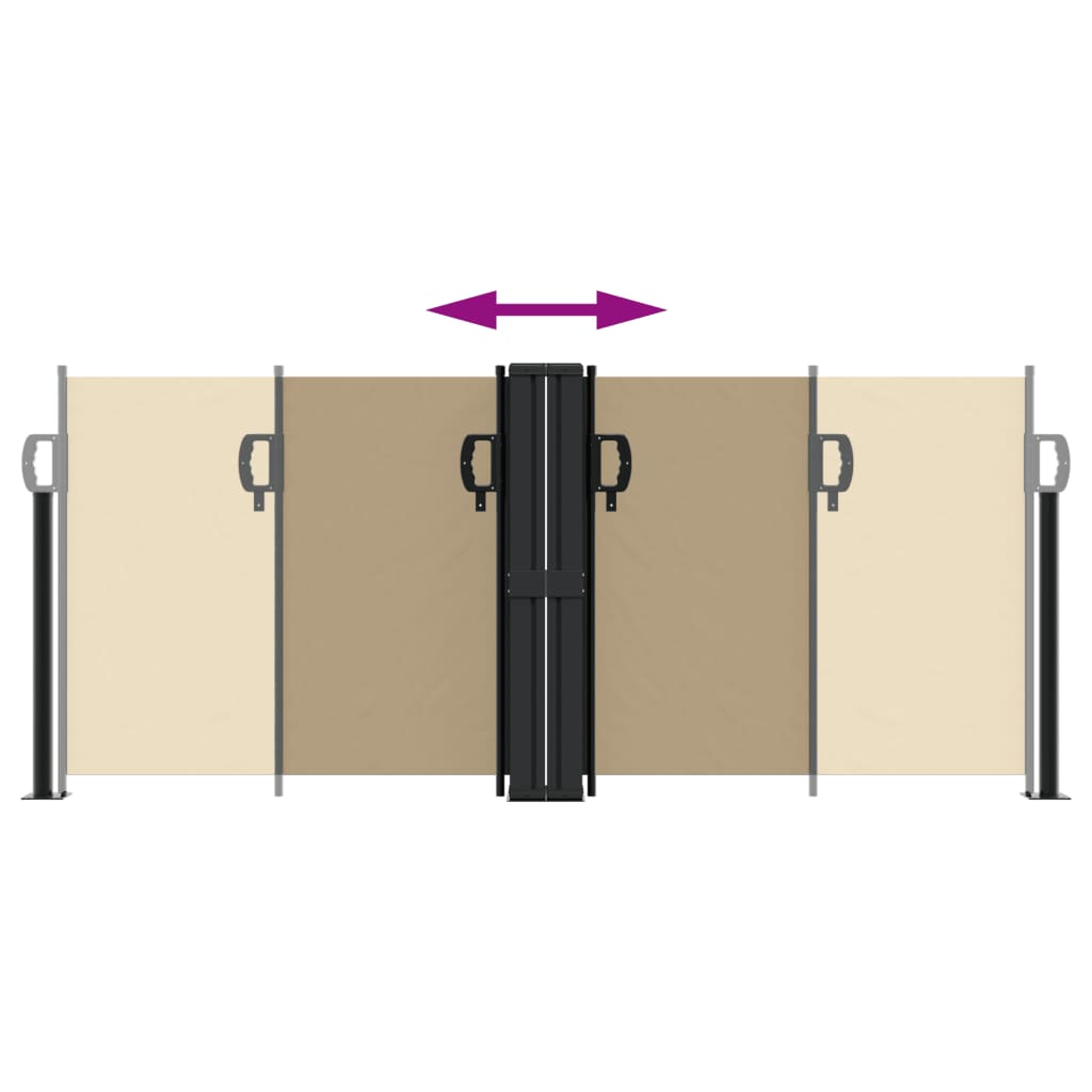 vidaXL Σκίαστρο Πλαϊνό Συρόμενο Μπεζ 100 x 600 εκ.