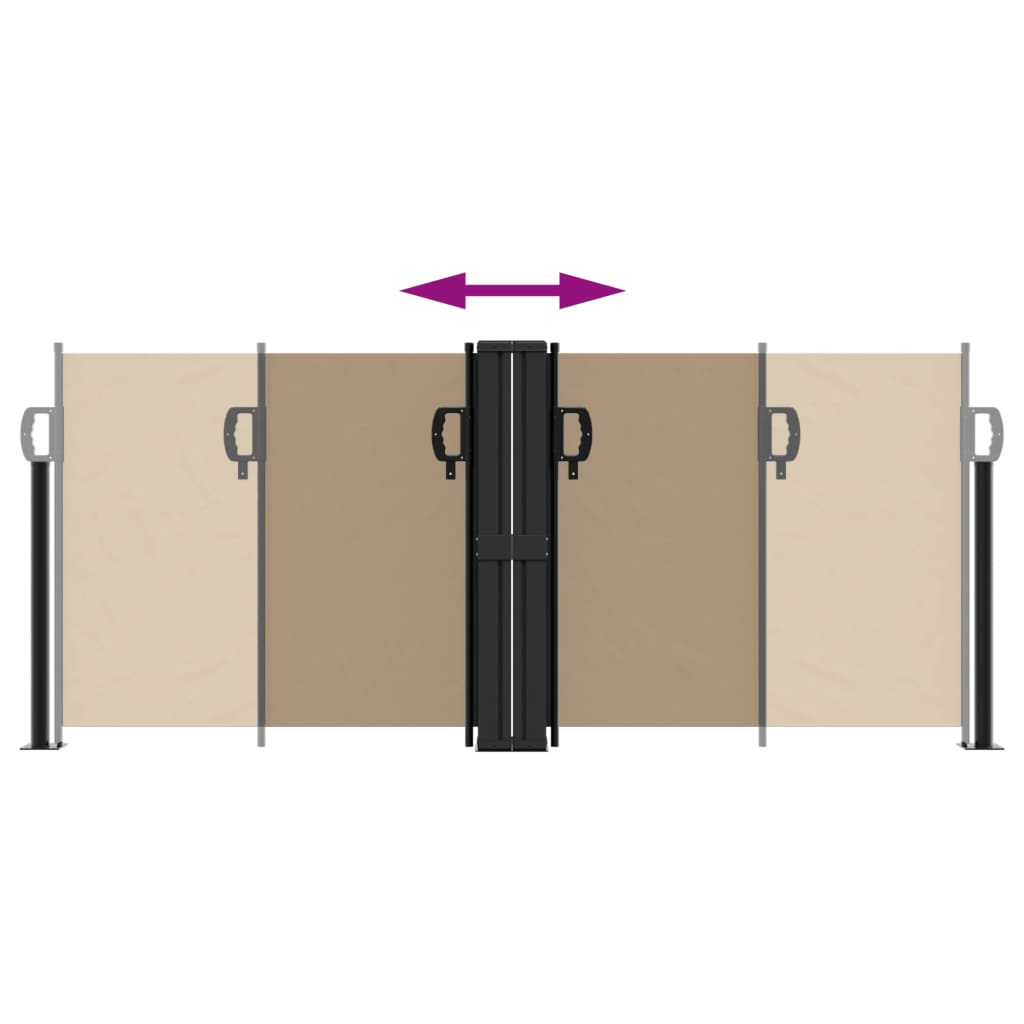 vidaXL Σκίαστρο Πλαϊνό Συρόμενο Taupe 100 x 600 εκ.