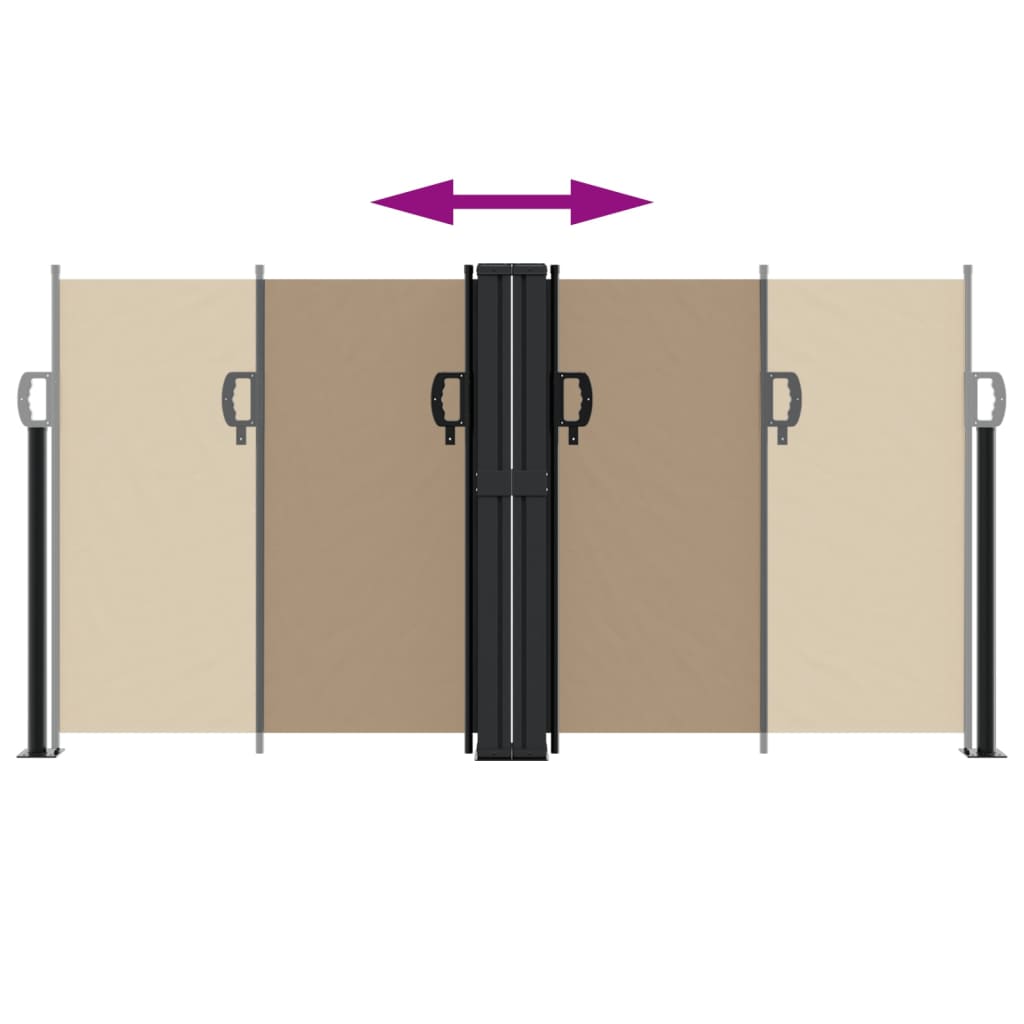 vidaXL Σκίαστρο Πλαϊνό Συρόμενο Taupe 120 x 600 εκ.