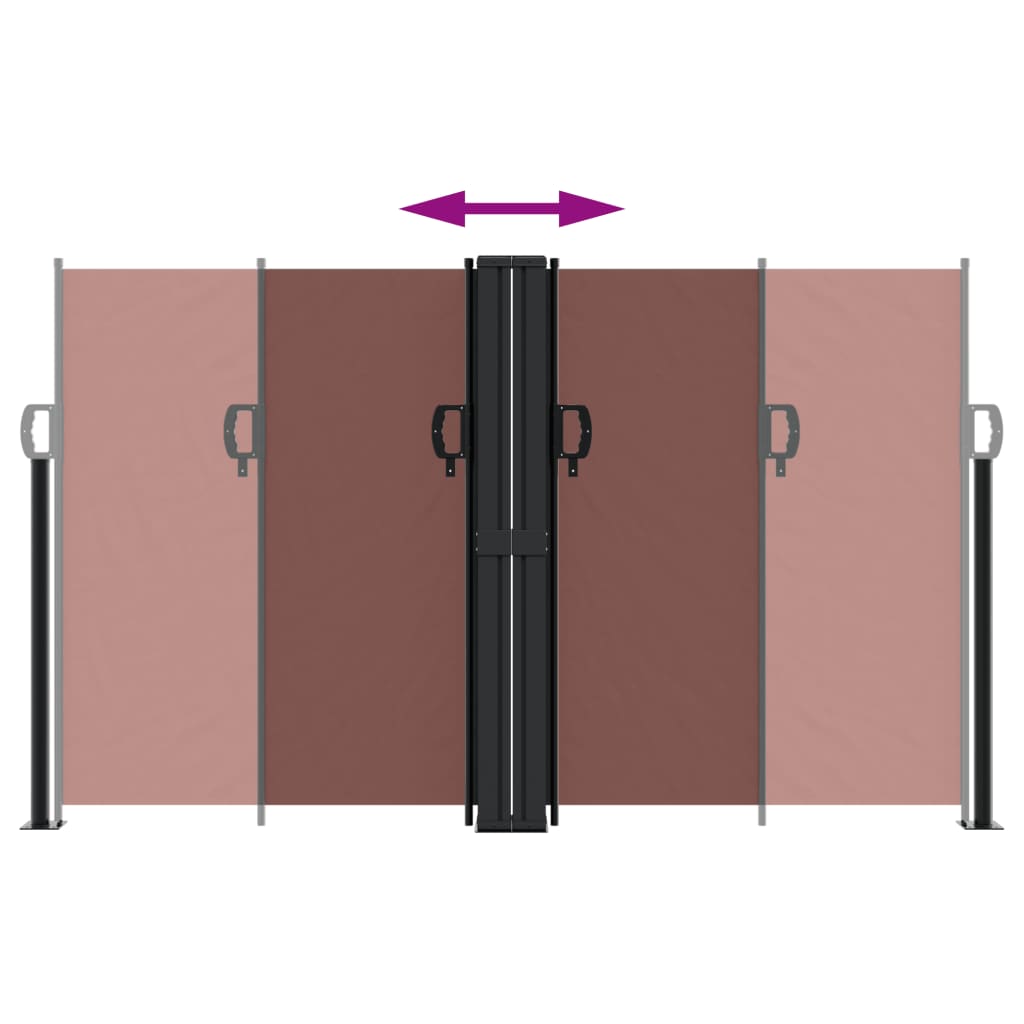 vidaXL Σκίαστρο Πλαϊνό Συρόμενο Καφέ 140 x 600 εκ.