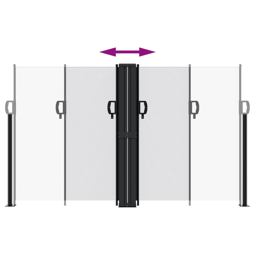 vidaXL Σκίαστρο Πλαϊνό Συρόμενο Λευκό 140 x 600 εκ.