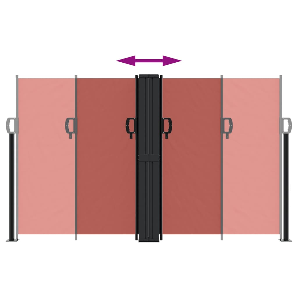 vidaXL Σκίαστρο Πλαϊνό Συρόμενο Τερακότα 140 x 600 εκ.