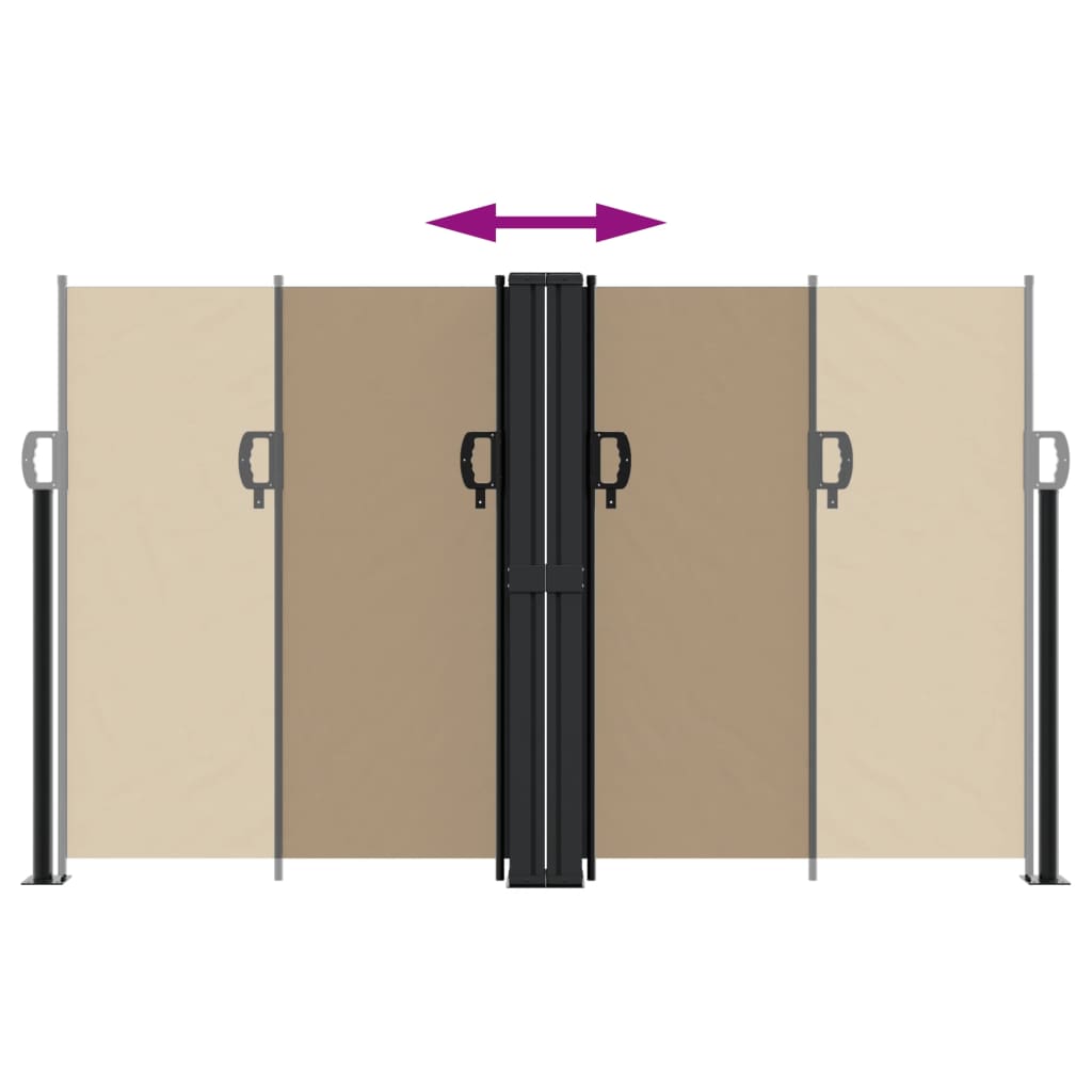 vidaXL Σκίαστρο Πλαϊνό Συρόμενο Taupe 140 x 600 εκ.