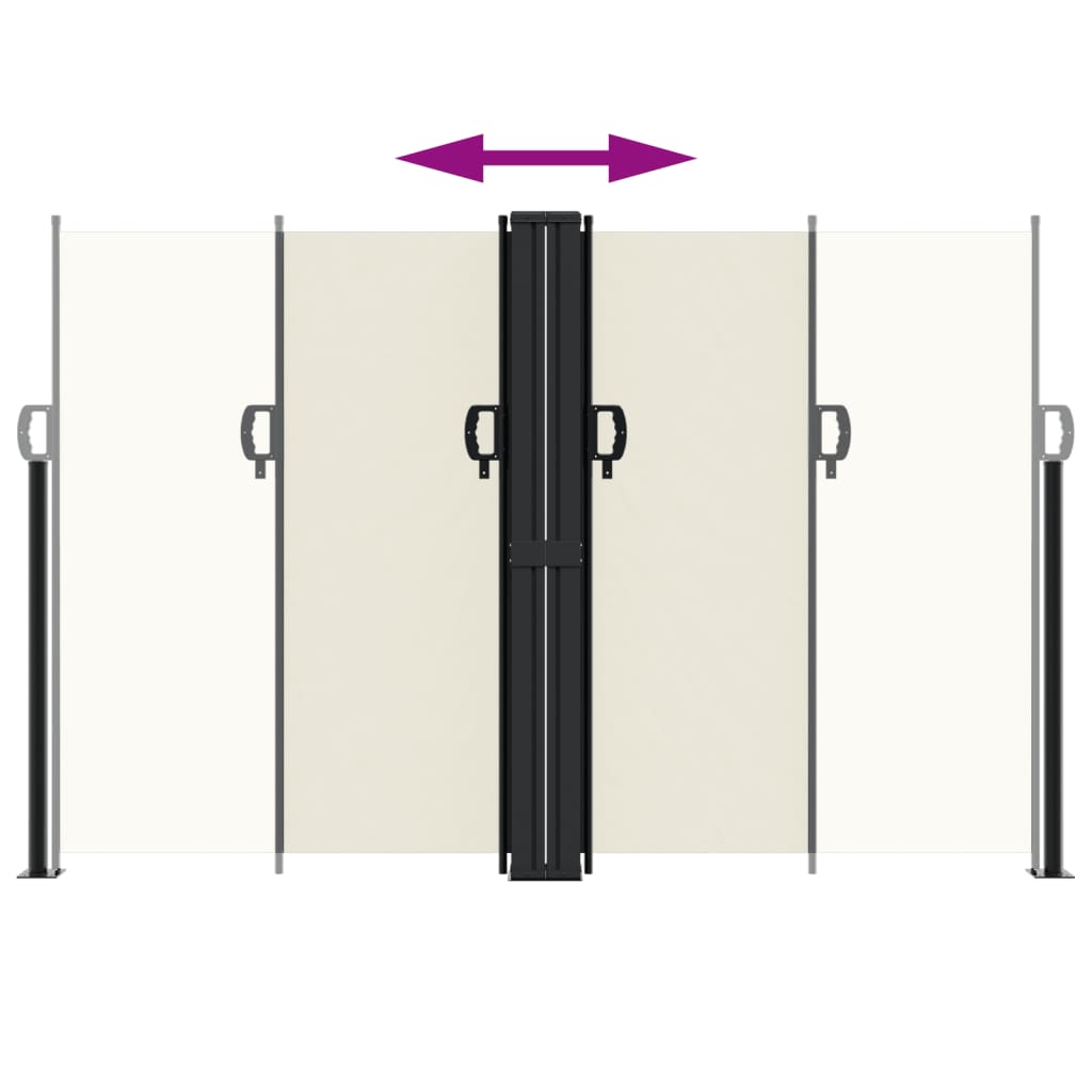 vidaXL Σκίαστρο Πλαϊνό Συρόμενο Κρεμ 160 x 600 εκ.