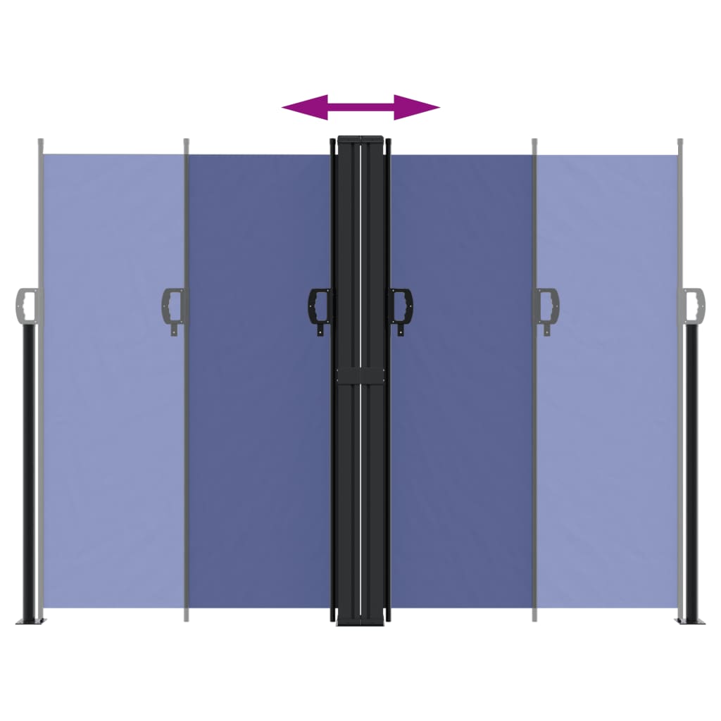vidaXL Σκίαστρο Πλαϊνό Συρόμενο Μπλε 180 x 600 εκ.
